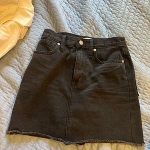 Madewell black mini skirt